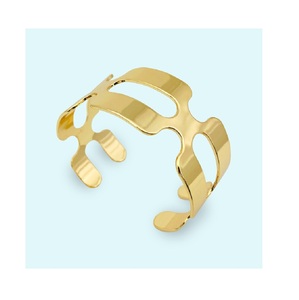 Holi 2026 Decorations 2024 Trendy Winter Holiday Yellow Antique Brass Cuff <b>Bracelet</b> with Best Selling Christmas Sale for Women - Product Image 6