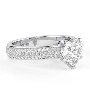 แหวนหมั้นเพชร1.00CT รูปหัวใจแหวนหมั้นเพชรแบบซ่อนในห้องแล็บแหวนเพชรรูปหัวใจ - Product Image 2