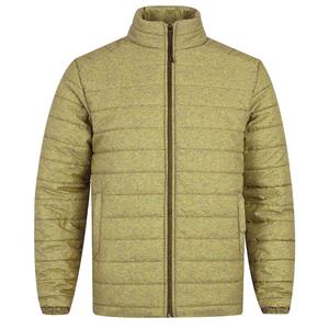 Veste Homme Tendance 2024 Imperméable Hiver Extérieur Respirante Col Montant OEM Vente en Gros Brillante Effet Bulle Couleur Unie Fermeture Éclair - Product Image 1