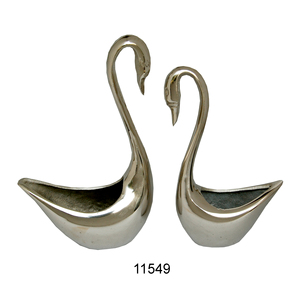 Statue de cerf décorative en fonte d'aluminium avec finitions plaquées argent Sculpture de cerf pour la maison Statue décorative de chemin d'entrée de table - Product Image 6