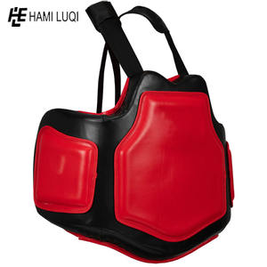 Protège-poitrine absorbant les impacts pour l'entraînement sportif et les compétitions pour le karaté et la boxe Muay Thai en cuir PU en boîte - Product Image 5