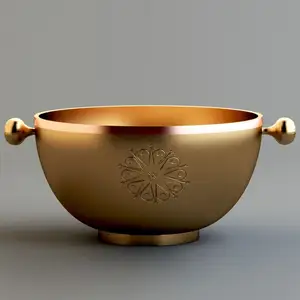 Eisen Runde dekorative Schüssel Gold Farbe Server Ware für Hochzeit & Hotels liefert hand gefertigte kunden spezifische
