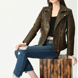 แจ็กเก็ตหนังแท้สำหรับผู้หญิงแจ็กเก็ตหนังแท้ - Product Image 4