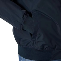 Jaket Bomber ramping pria keluaran baru jaket Bomber mode padat mantel berdiri kerah penutup ritsleting Logo depan S-XL ukuran untuk musim gugur