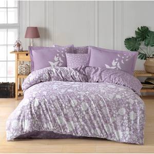 Hobby Double Poplin Hira Lila Duvet Cover Set Elegant and Stylish <b>Bedding</b> - Product Image 1