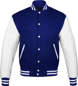 Vestes de Baseball pour Hommes à Manches Longues Veste Basique d'Université Style Manteau Lâche Moussant Col Ras du Cou Motif Printemps - Product Image 2