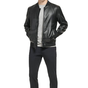 Veste en cuir de vache véritable de haute qualité pour homme, col montant, coupe-vent et imperméable, idéale pour un usage décontracté ou formel. - Product Image 4