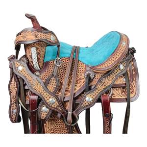 Monturas de carreras de barril de grado superior, venta al por mayor, monturas de caballo occidentales hechas a mano de cuero genuino, tachuelas de rodeo de vaquero a granel directas - Product Image 6