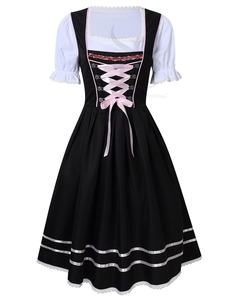 Robe dirndl allemande pour femmes, imprimé léopard tendance, costume d'Oktoberfest, prix de gros, robe dirndl - Product Image 5