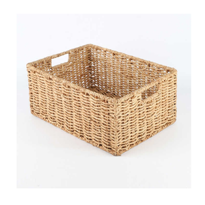 Cesta de almacenamiento tejida a buen precio, cesta de material de algas marinas naturales, artesanía de ratán, servicio OEM ODM hecho en fábrica de Vietnam - Product Image 1