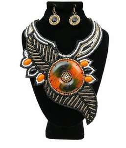 Collier en perles de verre de conception nouvelle, moderne, classique, à la mode, fait à la main, brodé, pour mariage, fête, anniversaire, cadeau - Product Image 5