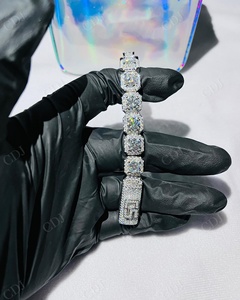 2024 Latest Designs Gold Plated Hip Hop Tennis <b>Bracelet</b> Wholesale Diamonds Moissanite and <b>Pearl</b> Engagement Gift for Men Women - Product Image 2