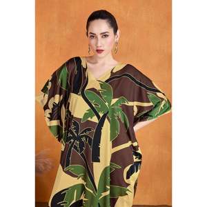 Plamscape Caftan en satin doux pour femmes Vêtements de nuit confortables - Product Image 1