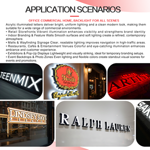 户外3d led标牌前灯通道字母商店徽标墙商务标牌商店定制金属亚克力led字母 - Product Image 4