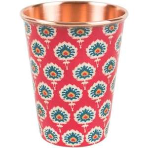 Verre en cuivre traditionnel avec aspect poli imprimé pour le verre à boire quotidien Facile à laver et à transporter n'importe où pour l'exportation en vrac - Product Image 1