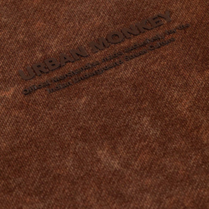 T-shirts pour hommes en coton 100% lavé, coupe ample, brun foncé, style vintage, streetwear décontracté, doux, respirant, pour un usage quotidien urbain - Product Image 4