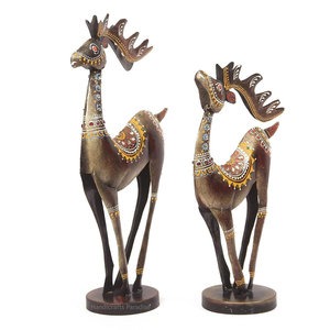 Escultura de Ciervo Pintada en Hierro, Decoración Artística para Sala de Estar, Jardín, Balcón y Espacios Abiertos, Decoración del Hogar, Superventas - Product Image 2