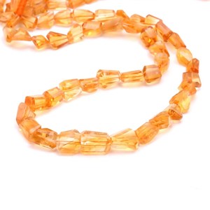 Perles de citrine naturelle RARE, 18 pouces, 7x9 mm et 10x12 mm, collier plaqué platine de luxe pour la fabrication de bijoux - Product Image 2