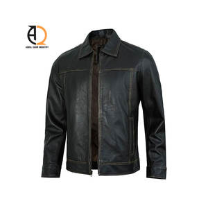 Chaqueta de Cuero para Hombre, Elegante, para Invierno, con Logotipo Frontal, Color Personalizado y Diseño Cortavientos - Product Image 5
