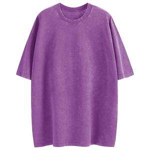 เสื้อยืดผ้าฝ้ายโอเวอร์ไซส์สำหรับผู้ชายเสื้อยืดวินเทจไม่มีลาย250Gsm ซักได้สำหรับ100 - Product Image 3