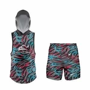 Ensemble de maillots d'entraînement sans manches personnalisés 7 maillots de compression sublimés 7v7 uniformes de football imprimés durables - Product Image 1