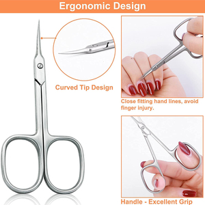Good Quality Extra Fine Sharp Point Manicure <b>Nail</b> <b>Scissors</b> Curved Blade Cuticle <b>Scissors</b> <b>Nail</b> Cutting <b>Scissors</b> - Product Image 3
