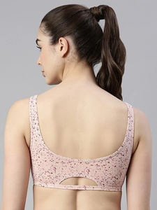 Custom Made OEM Design 100% Cotton Marble Flake Print Women's Breathable Sports <b>Bra</b> for Workout with Best Factory Price From BD - Product Image 2