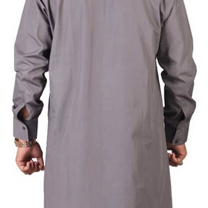 เสื้อแขนยาวผ้าโพลีเอสเตอร์ระบายอากาศได้ดีสำหรับผู้ชายมุสลิมสไตล์อาหรับมีซิป - Product Image 5
