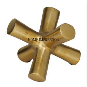 Sculpture antique en laiton design en métal robuste fait à la main style moderne décoration de la maison du fabricant indien - Product Image 2