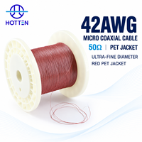 Câble coaxial micro ultra-fin Hotten 42AWG 50 Ohm pour caméra, drone, robot, vision