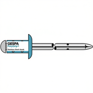 Remache Ciego GESIPA PolyGrip con Vástago de Acero Inoxidable 3.2 x 8 mm, 100 Piezas - Product Image 3