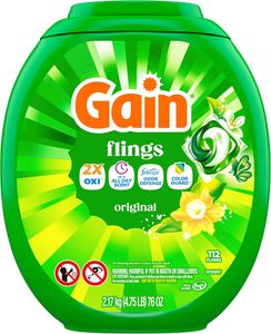 Lessives liquides Gain Flings, avec Odor Defense + Color Guard, parfum original, lessive liquide 4-en-1 - Product Image 1