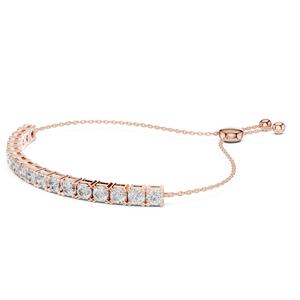 Women's 14K Solid Gold Lab Grown Diamond Brilliant Cut Adjustable Bracelet IGI Certified Trendy 8.9G Minimal Luxury Slider <b>Fine</b> - Product Image 1