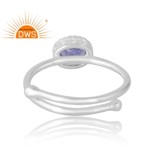 Vente chaude 925 Sterling Silver Natural Tanzanite Gemstone Ring Bijoux personnalisés pour les femmes Cadeau pour elle - Product Image 2