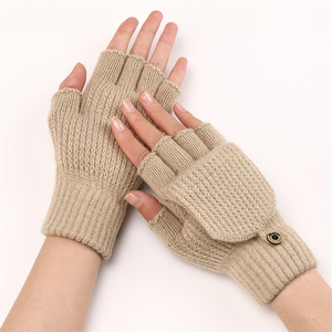 Guantes de Punto para Otoño e Invierno, Mitones Cálidos con Dedos Completos, Guantes Abiertos para Adultos, Ciclismo al Aire Libre, Deportes, Transpirables - Product Image 5