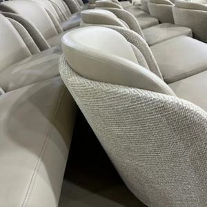 Tapicería de base giratoria de espuma ignífuga de PVC/tela D4050 OEM/ODM Factory Angelo Silla DE TRABAJO ergonómica Carcasa de madera contrachapada - Product Image 6