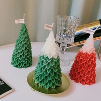 TOOWIN Extra Hohe Weihnachtsbaumkerzen, Weihnachtsdekoration, Tannenbäume, Heiligabendgeschenke, Duftende Weihnachtskerzen