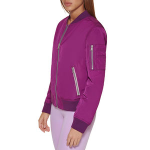 Chaqueta Bomber de Servicio OEM para Mujer, Otoño, Resistente al Viento, Transpirable, Cierre de Cremallera, Tela de Lona, Corte Regular, Mangas Largas - Product Image 4