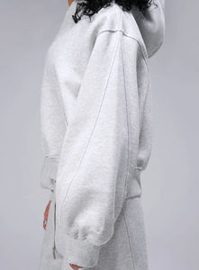 OEM Pullover <b>Women's</b> Heavy Cotton Hoodie Custom Oversized Fit 500GSM Solid <b>Pattern</b> Casual Streetwear Style for Winter - Product Image 3