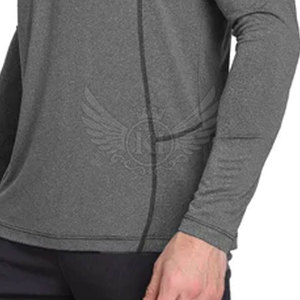 El mejor Material Cómodo Hombres Camisetas de manga larga Color sólido Hombres Fitness Camisetas de manga completa Hecho en Pakistán - Product Image 5
