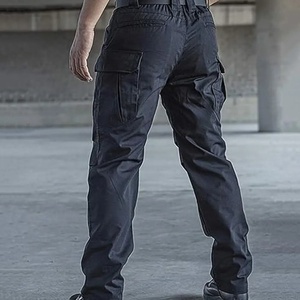 Pantalones Cargo de Lona para Hombre, Cintura Media, Estilo Casual, con Diseño Multibolsillos para Trabajo y Uso al Aire Libre, Pantalones Cargo Lavados para Hombre - Product Image 4