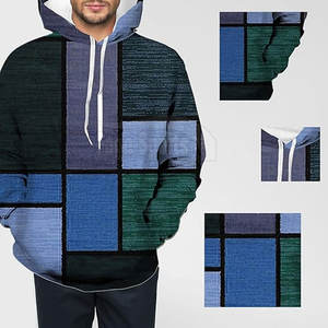 Vente en gros de sweat à capuche de haute qualité avec bloc de couleurs sweat à capuche en coton et polyester avec impression personnalisée pour hommes - Product Image 4