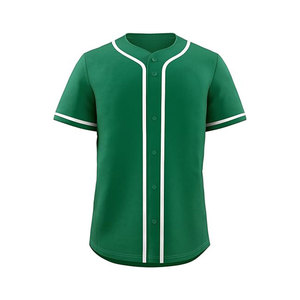 Uniforme par sublimation pour hommes femmes jeunes Softball Pattern Baseball Jersey Full Button - Product Image 6