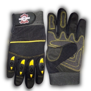 Gants de travail extérieurs pour mécanicien automobile, protection complète des doigts en TPR, taille XL, protection authentique de la paume, anti-vibration - Product Image 6