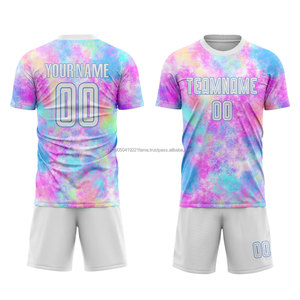 ชุดฟุตบอลสีสันตามสั่ง ปี 2026 คุณภาพพรีเมียม กันน้ำ ระบายอากาศได้ดี ผลิตจากโพลีเอสเตอร์/ผ้าฝ้าย รับทำโลโก้ตามสั่ง - Product Image 1