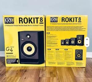 Moniteurs de studio professionnels bi-amplifiés RP8 8 G4 de qualité supérieure, paire noire - Product Image 4