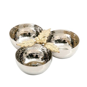 อุปกรณ์รับประทานอาหารถ้วยเสิร์ฟอาหารจานเสิร์ฟอาหารทำจากโลหะวางกลางโต๊ะส่งเสริมการขายชามเสิร์ฟผลไม้แห้ง - Product Image 6