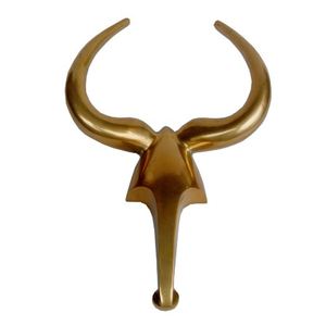 Statue de tête de cerf à longue corne en aluminium de haute qualité avec Sculpture de tête de cerf finie Antique en laiton pour la décoration murale et la décoration de la maison - Product Image 6