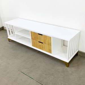 Mueble de TV Moderno y Lujoso, Consola de Madera Contemporánea para Sala de Estar, Minimalista, 160x40x50cm, KTV68041, Panel de MDF con Función LED - Product Image 5