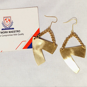 Latest luxury design brass earring - trending article - <b>new</b> - metal earring - metal jewelry - Product Image 1